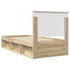 vidaXL Bettrahmen mit Kopfteil Sonoma 90 x 190 cm Massives Kiefernholz