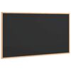 vidaXL Kreidetafel mit Rahmen aus massivem Kiefernholz Schwarz 100 x 55 cm