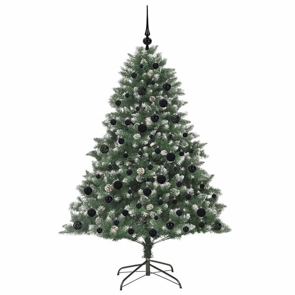 vidaXL K&uuml;nstlicher Weihnachtsbaum mit 300 LEDs mit St&auml;nder Gr&uuml;n 180 cm