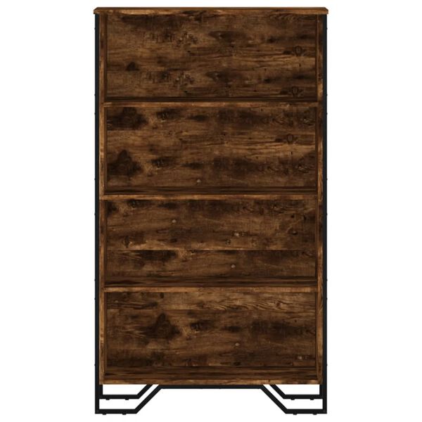 vidaXL Bücherregal Räuchereiche 80x31x137,5 cm Holzwerkstoff