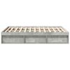 vidaXL Bettgestell Betongrau 150x200 cm