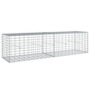 vidaXL Gabione mit Deckel 200x50x50 cm Verzinktes Eisen