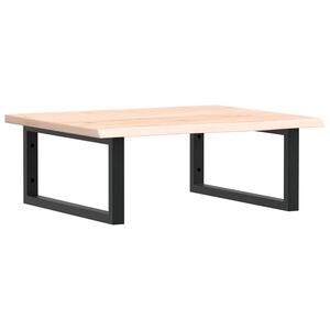 vidaXL Waschtischplatte mit Halterung Stahl und Massivholz Eiche