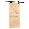 vidaXL Schiebetür mit Beschlag 95x210 cm Massivholz Kiefer
