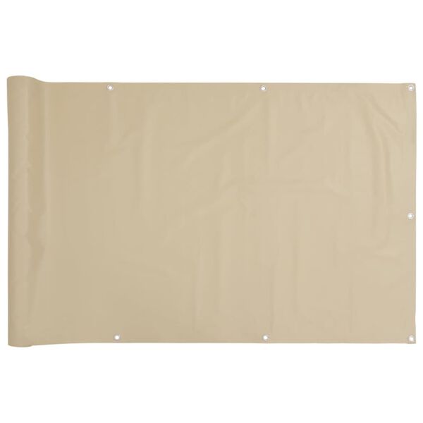 vidaXL Balkon-Sichtschutz Beige 90x500 cm Oxford-Gewebe