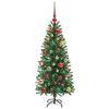 vidaXL K&uuml;nstlicher Weihnachtsbaum mit 150 LEDs Gr&uuml;n 120 cm PE und PVC