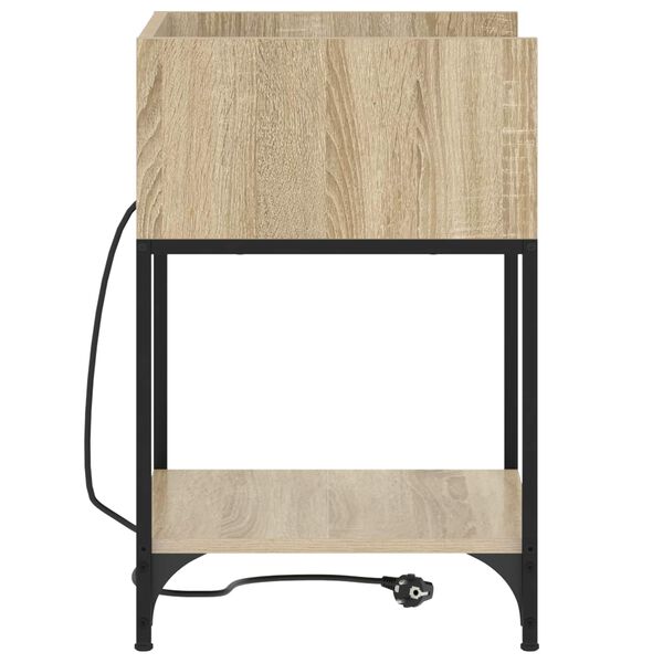 vidaXL Nachttisch mit Regal Sonoma-Eiche 40 x 40 x 61 cm Holzwerkstoff