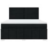 vidaXL Boxspringbett mit Matratze Schwarz 180x200 cm Stoff