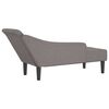 vidaXL Chaiselongue mit Kissen Taupe Stoff