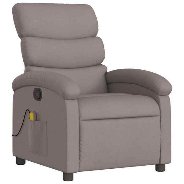 vidaXL Massagesessel Taupe Stoff
