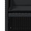 vidaXL 5-tlg. Garten-Essgruppe mit Kissen Schwarz Poly Rattan