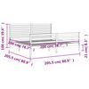 vidaXL Massivholzbett mit Kopfteil 200x200 cm