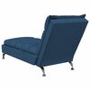 vidaXL Massage-Chaiselongue mit Kissen Blau Stoff