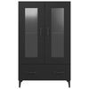 vidaXL Highboard Schwarz 70x31x115 cm Holzwerkstoff