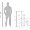 vidaXL Regalsystem mit 9 W&uuml;rfeln Transparent PP
