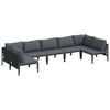 vidaXL Garten-Sofa-Set Anthrazit Stahl