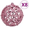 vidaXL 111-tlg. Weihnachtskugel-Set Rosa Polystyrol