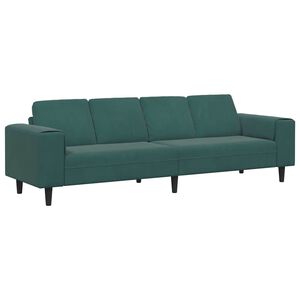 vidaXL Wohnzimmer Couch Dunkelgr&uuml;n 250 x 77 x 76 cm