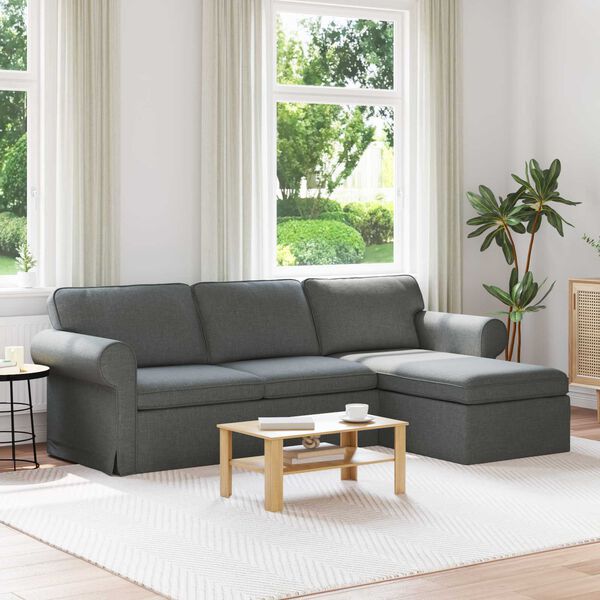 vidaXL Sofa Dunkelgrau