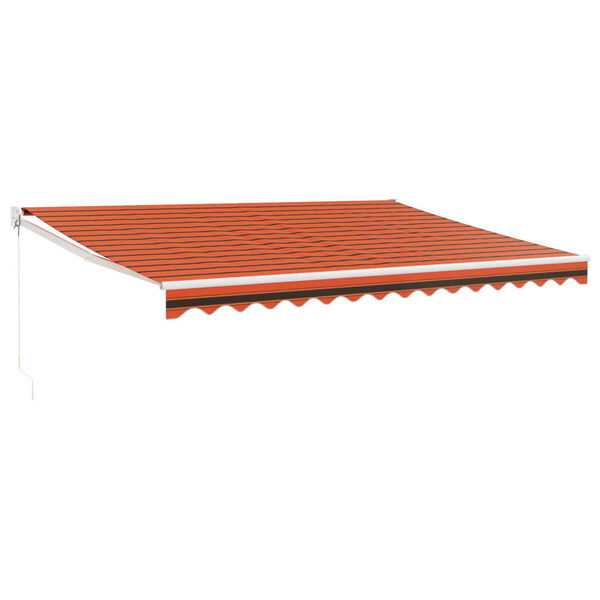 vidaXL Markise Einziehbar Orange und Braun 4,5x3 m Stoff und Aluminium