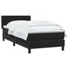 vidaXL Boxspringbett mit Matratze Schwarz 80x220 cm Samt