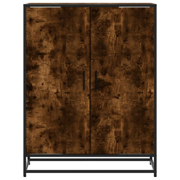 vidaXL Schuhschrank R&auml;uchereiche 75x38x97,5 cm Holzwerkstoff Metall