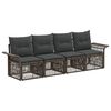 vidaXL Gartensofa-set 4 pcs Grau Poly-Rattan