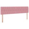 vidaXL Bett mit Stauraum und LED mit Matratze Rosa 180 x 200 cm Samt