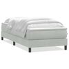 vidaXL Boxspringbett mit Matratze Hellgrau 80x210 cm Samt
