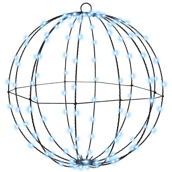 vidaXL Ball mit 120 LEDs Kaltwei&szlig; 40,5 x 40,5 x 42 cm Metall