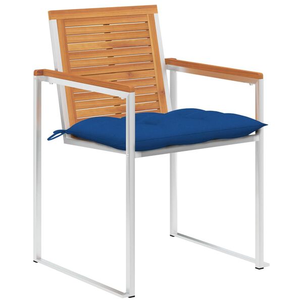 vidaXL Gartenst&uuml;hle 6 Stk. mit Kissen Massivholz Akazie