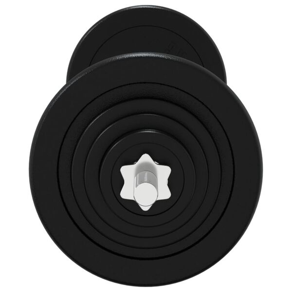 vidaXL Langhantel mit Hantelscheiben 60 kg Gusseisen & Stahl verchromt