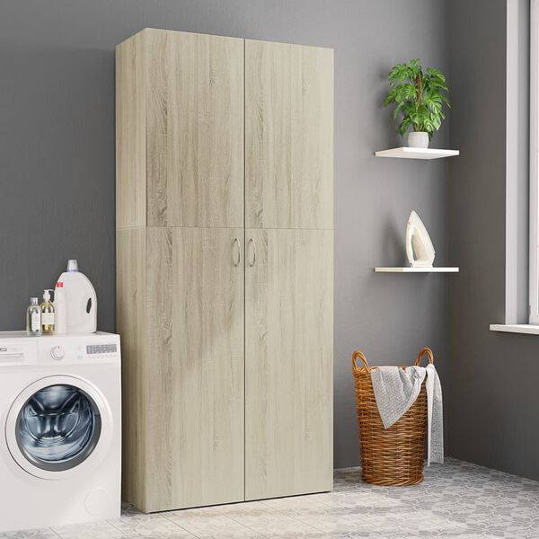 vidaXL Lagerschrank Sonoma-Eiche 80x35,5x180 cm Holzwerkstoff