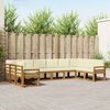 vidaXL Outdoor-Sofagarnitur mit Kissen 10 pcs Natur und Creme