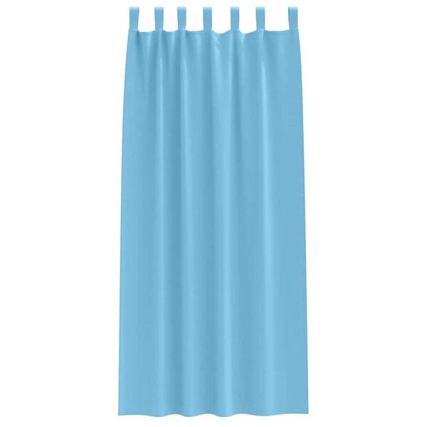 vidaXL Verdunkelungs-Vorh&auml;nge mit Ringen 2 pcs Himmelblau 225 x 140 cm