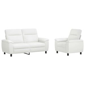 vidaXL Sofa-Set 2 pcs Wei&szlig; Stoff