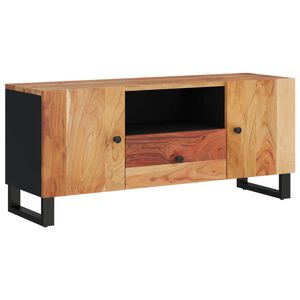 vidaXL TV-Schrank 105x33,5x46 cm Massivholz Akazie & Holzwerkstoff
