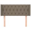 vidaXL Kopfteil mit Ohren Taupe 103x16x78/88 cm Stoff