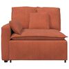 vidaXL Modulares Sofa Endmodul mit Armlehne Kissen Rot Orange 100 cm