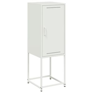 vidaXL Highboard Wei&szlig; 36x39x107 cm Stahl