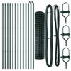vidaXL Zaun mit Pfosten Gr&uuml;n 1,2 x 25 m Stahl und PVC