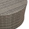 vidaXL Couchtisch f&uuml;r drau&szlig;en Grau &Oslash; 68 x 30 cm Poly-Rattan