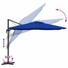 vidaXL Roma Parasol Blau 286 x 284 x 265 cm Aluminium und Polyester