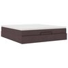 vidaXL Ottoman-Bett mit Matratze Dunkelbraun 180x200 cm Stoff