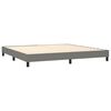 vidaXL Boxspringbett mit Matratze & LED Dunkelgrau 200x200 cm Stoff