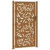 vidaXL Gartentor 100x200 cm Verwitterungsstahl Flammendesign