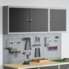 vidaXL Werkzeugschrank und Pegboard Set mit Regal 5 pcs Schwarz