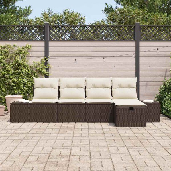 vidaXL Sofa Set mit Kissen 6 pcs Poly-Rattan