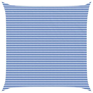 vidaXL Sonnensegel Blau und Wei&szlig; 6 x 6 m HDPE