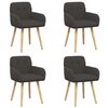 vidaXL Esszimmerst&uuml;hle 4 Stk. Boucl&eacute; Dunkelgrau 59 x 57 x 85 cm